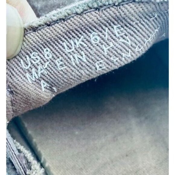 Fabletics Womens Pier Platform Shoes Size 8 Mink Beige Slip On Crushed Velvet - Picture 7 of 8